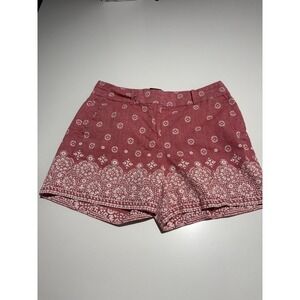 Ann Taylor Shorts Womens Size 2 Signature‎ Chino Red Low Rise 31" Waist
